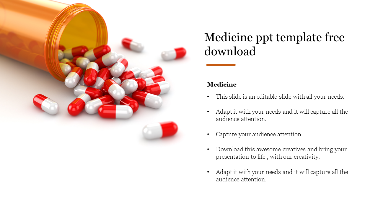 Stunning Medicine PPT Template Free Download